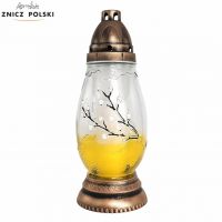 ZNICZ SZKLANY WIELKANOCNY J373 ӣTY 28,5 cm